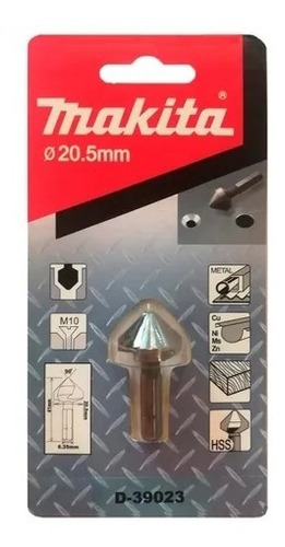 Зенковка HSS, 20.5х41 мм, 3T, 90G, 1/4, C-form Makita D-39023