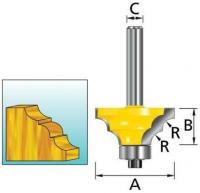 Кромочная калевочная фреза 6.35R, 57.15х22.2, S12, 2T Makita D-11798
