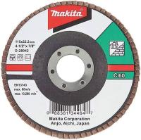 Лепестковый шлифовальный диск C60, 115 мм Makita D-28042