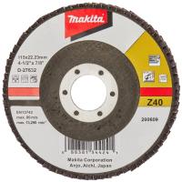 Лепестковый шлифовальный диск Z40, 115 мм Makita D-27632