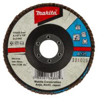 Диск лепестковый шлифовальный наклонный, 115х22.23 мм, A120 Makita D-27062