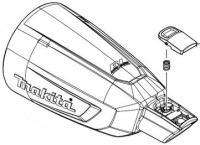 Корпус пылесборника в сборе Makita 136656-4