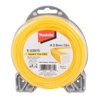 Триммерная леска, квадратная, усиленная, 3.0 мм х 15 м Makita E-02870