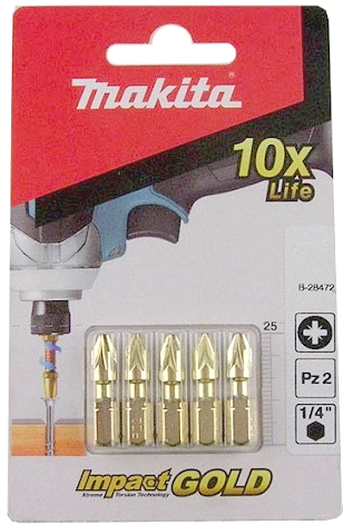 Насадка Impact Gold PZ2, 25 мм, C-form, 5 шт Makita B-28472