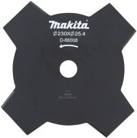 Нож для густой поросли 230х25.4, 4T Makita D-66008