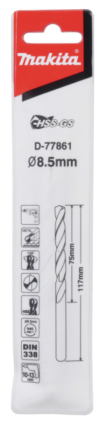 Сверло по металлу HSS-GS 8.5x117 Makita D-77861