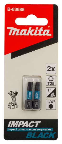 Насадка Impact Black  T25, 25 мм, C-form, 2 шт Makita B-63688