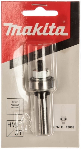 Стержень с гайкой для фрезы 23.8х8, S8 Makita D-12099