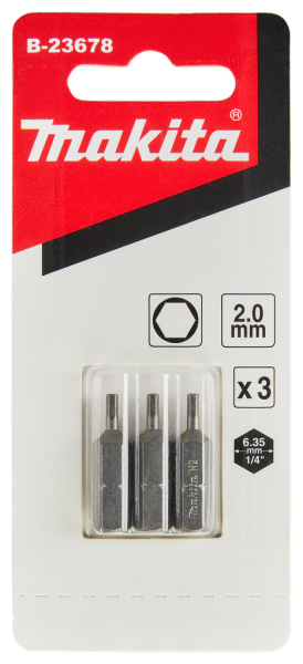 Насадка HEX2.0, 25 мм, C-form, 3 шт Makita B-23678