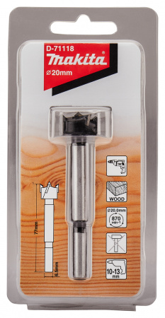 Сверло Форстнера STANDARD 20х77 мм Makita D-71118