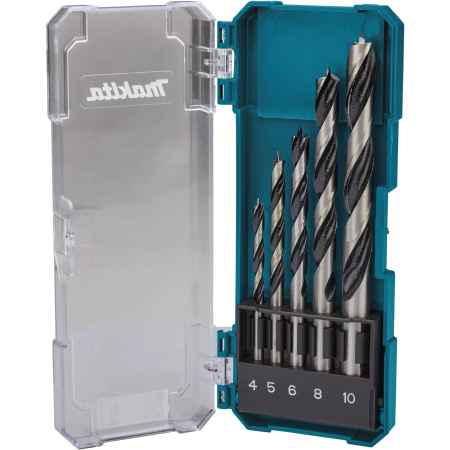 Набор сверл по дереву, 5 шт. (4,5,6,8,10 мм)  Makita D-72861