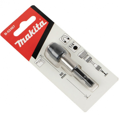 Магнитный держатель насадок, 60 мм, 1/4, E-form (MZ) с фиксатором Makita B-52467
