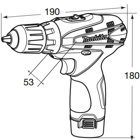 Дрель-шуруповёрт Makita DF330DZ