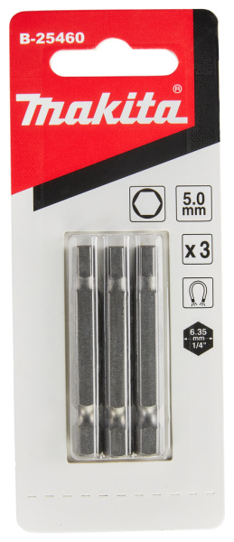 Насадка HEX5.0, 50 мм, E-form (MZ), 3 шт Makita B-25460