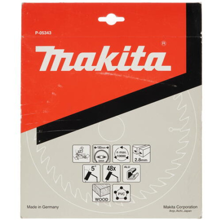Диск пильный для алюминия, 180x30 мм, 48T Makita P-05343