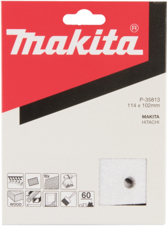Шлифовальная бумага 114х102 мм, K60, 10 шт Makita P-35813