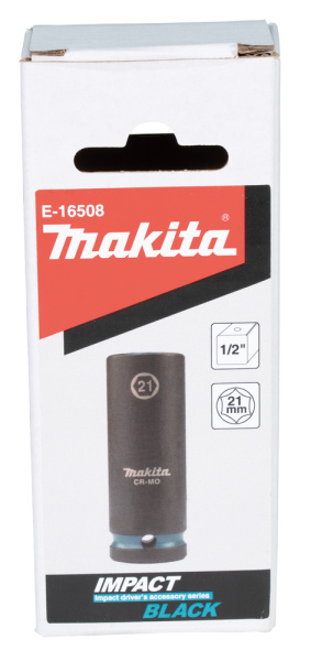 Ударная торцовая головка Impact Black 1/2, 21x81,5 мм Makita E-16508