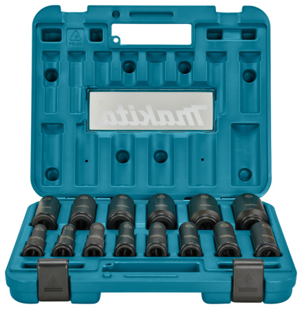 Набор головок Impact Black 1/2" (10-32 мм) 14 шт Makita E-16586