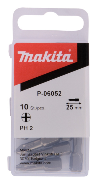 Биты PH2, 25 мм, C-form, 10 шт Makita P-06052