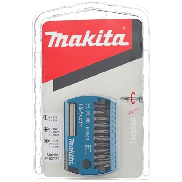 Набор бит Torsion, 25 мм, 11 шт Makita P-53724