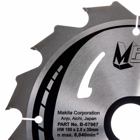 Диск для дерева 190х2.0х30, 12T, M-force Makita B-07967