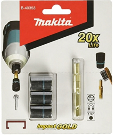 Торцевая разъемная головка Impact Gold 9.6х61 мм (хвостовик + 3 головки) Makita B-40369