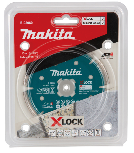 Алмазный диск по бетону 115x22.23 мм, X-LOCK  Makita E-02060