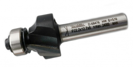 Кромочная калевочная фреза 4.8R, 22.2х12.7, S8, 2T Makita D-68476