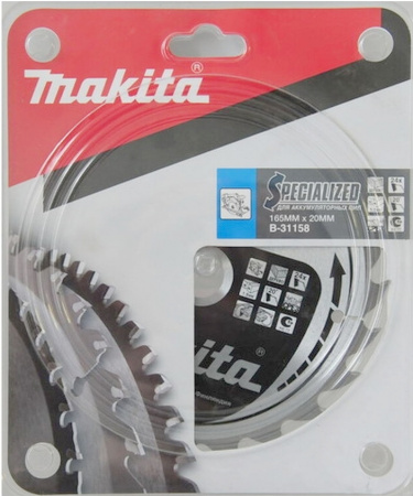 Диск пильный по дереву 165х1.5х20, 24T, Makita B-31158