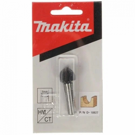 Пазовая галтельная фреза 8R, 16х12, S8, 2T Makita D-10827