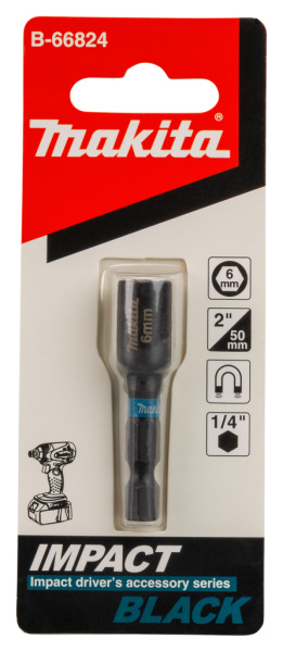 Магнитная торцевая головка 6х50 мм Impact Black Makita B-66824
