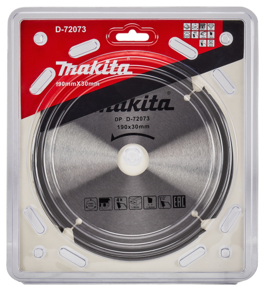 Пильный диск для фиброцементных плит, 190x30, 4T Makita D-72073