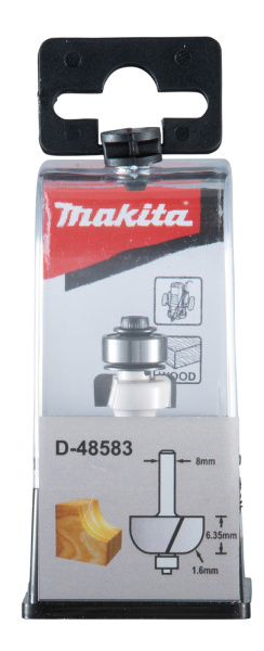 Фреза кромочная галтельная 1.6R, 15.9х6.35, S8, 2T Makita D-48583