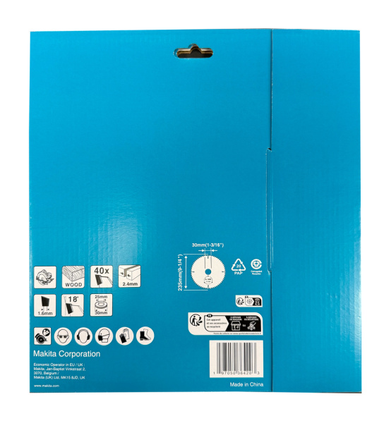 Пильный диск по дереву 235x30x2.4, 40T, 18G Makita D-81094