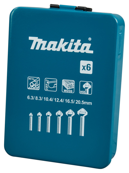 Набор зенкеров 6.3-20.5 мм, 6 шт Makita D-42204