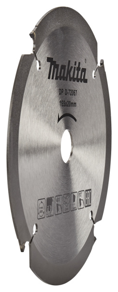 Пильный диск для цементных плит, 165x20x1.8, 4T Makita D-72067