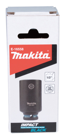 Ударная торцовая головка Impact Black 1/2, 32x81,5 мм Makita E-16558