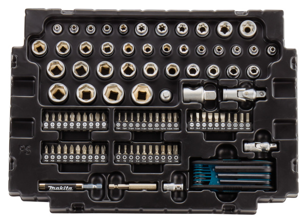 Набор ключей, головок, бит 120 шт. Makita E-08713
