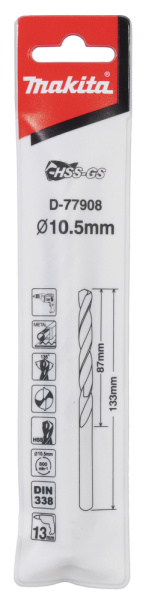 Сверло по металлу HSS-GS 10.5x133 Makita D-77908