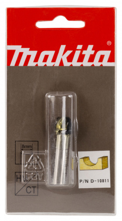 Пазовая галтельная фреза 6.5R, 12.7х9.53, S8, 2T Makita D-10811