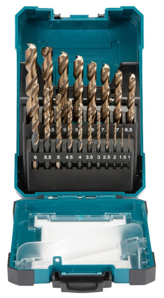 Набор свёрл по металлу 1-10 мм, M-force, 19 шт Makita D-67583