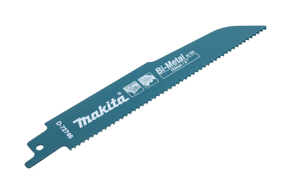 Сабельная пилка для древесины с гвоздями 150x1,25x10TPI, 2 шт. Makita D-72746