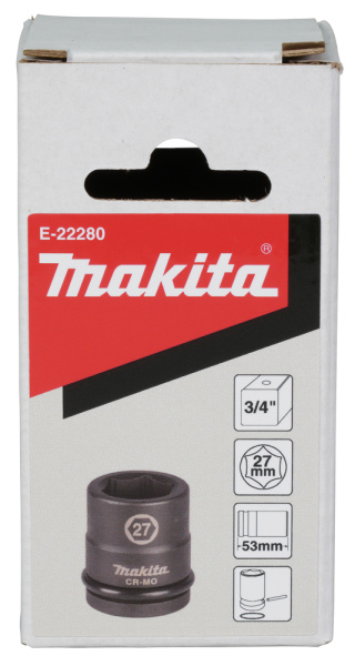 Ударная торцовая головка 3/4" 27x53 Makita E-22280