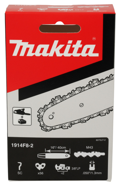 Цепь, длина 40 см/ 16, шаг 3/8 LP, паз 1,3 мм, 91PX, 56T Makita 1914F8-2