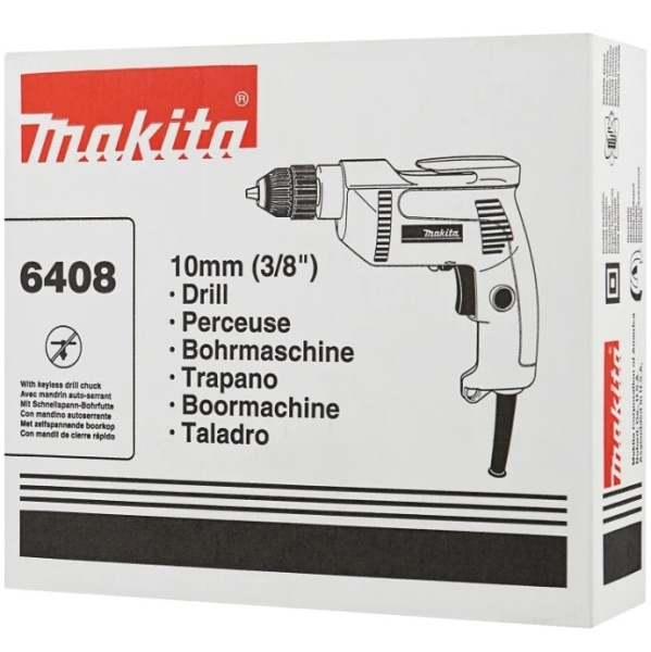 Дрель безударная, 10 мм, 530 Вт Makita 6408