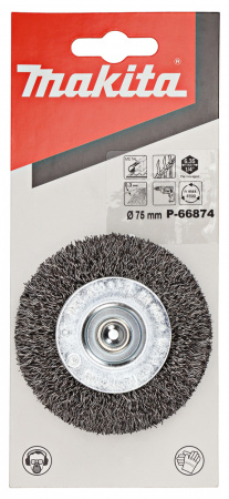 Дисковая проволочная щётка 75 мм, 1/4" E-form  Makita P-66874