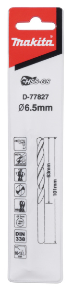 Сверло по металлу HSS-GS 6.5x101 Makita D-77827