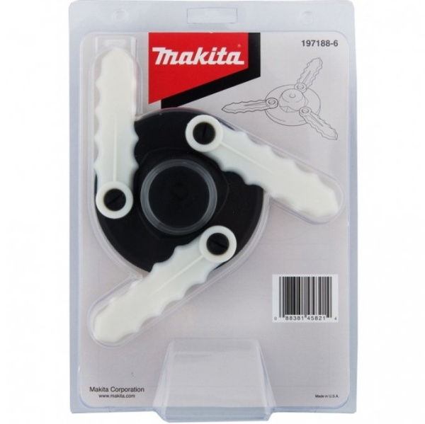 Триммерная головка с пластиковыми ножами, М8х1,25R, М8/10х1,25LH Makita 197188-6