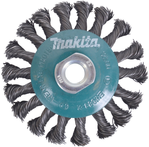 Конусная щётка 100 мм, 0.5 мм, M14 Makita D-39861