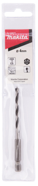 Сверло спиральное по дереву 4х90 мм, 1/4 Makita D-15877